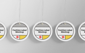 Circle Label Tag Mockup PSD Design Template Vol 14
