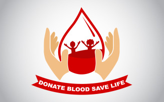 Donate Blood Save Children Life Vector Template