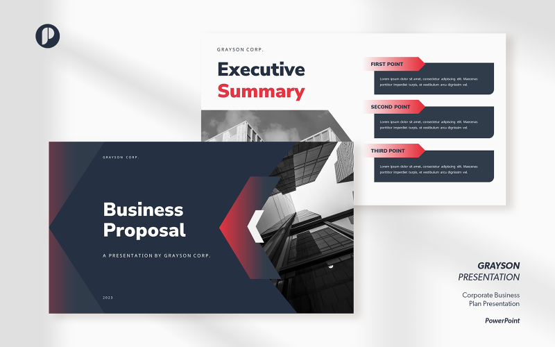 Grayson – Corporate Business Plan Presentation PowerPoint Template