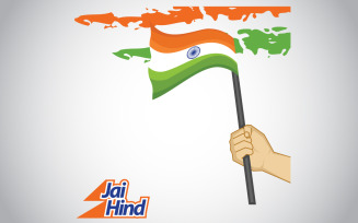 Jai Hind Indian Flag Background Template