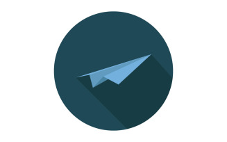 Paper plane illustrated in vector on a white background