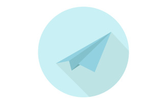 Paper plane illustrated in vector