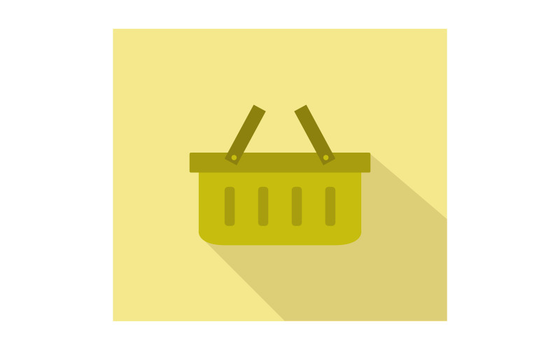 Shopping basket in vector and illustrated on background Vector Graphic