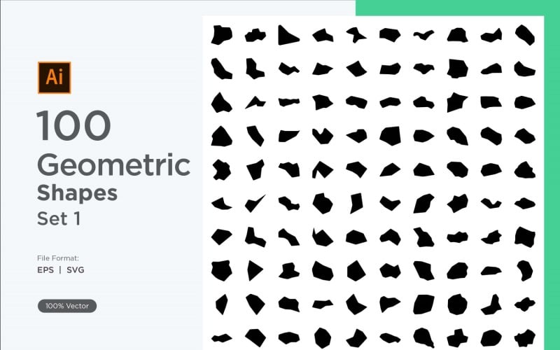 Abstract Geometric Shape 100 set V 1 sec 1 Vector Graphic