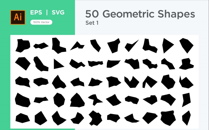 Abstract Geometric Shape 50 set V 1 sec 1 Vector Graphic