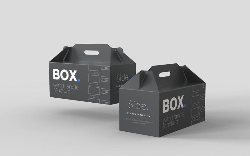Box with handle Mockups Vol 12 Product Mockup