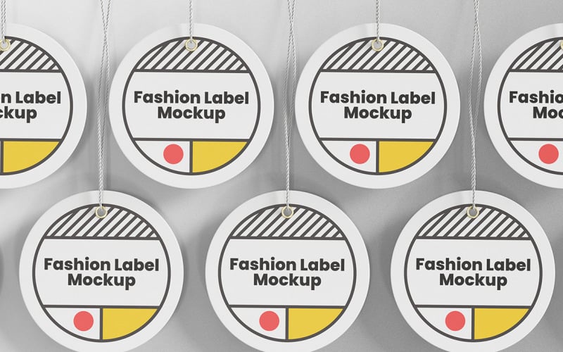 Circle Label Tag Mockup PSD Design Template Vol 18 Product Mockup