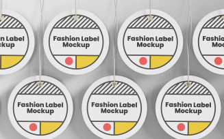 Circle Label Tag Mockup PSD Design Template Vol 18