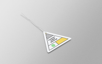 Triangle Label Tag Mockup PSD Design Template Vol 01