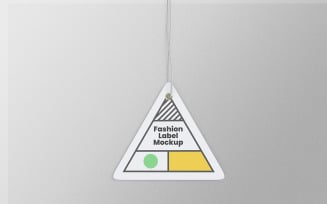 Triangle Label Tag Mockup PSD Design Template Vol 04