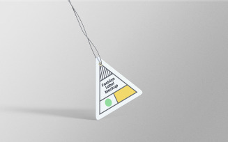 Triangle Label Tag Mockup PSD Design Template Vol 10