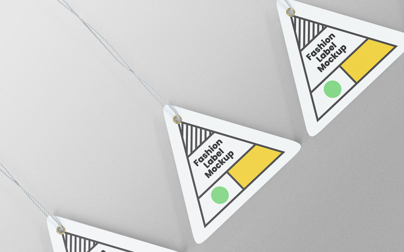 Triangle Label Tag Mockup PSD Design Template Vol 17 Product Mockup
