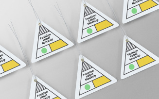 Triangle Label Tag Mockup PSD Design Template Vol 18