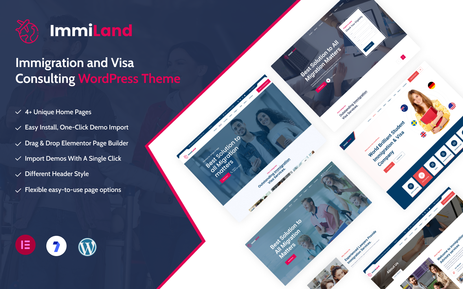 ImmiLand - Immigration and Visa Consulting WordPress Theme