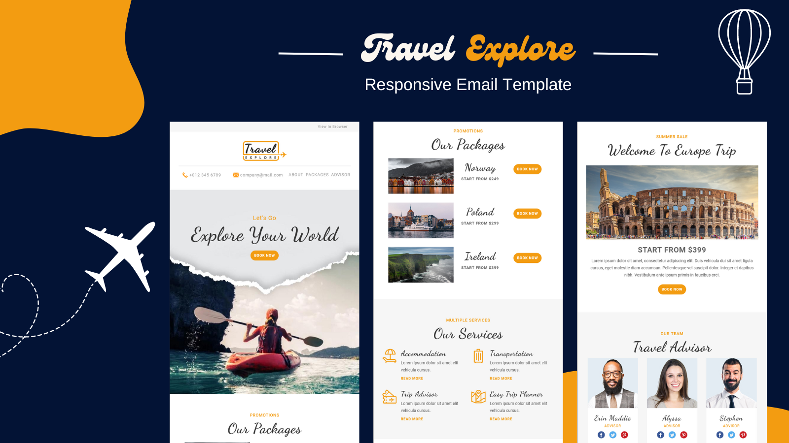 Travel Explore – Responsive Email Template