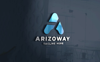 Arizo Way Letter A Pro Logo Template