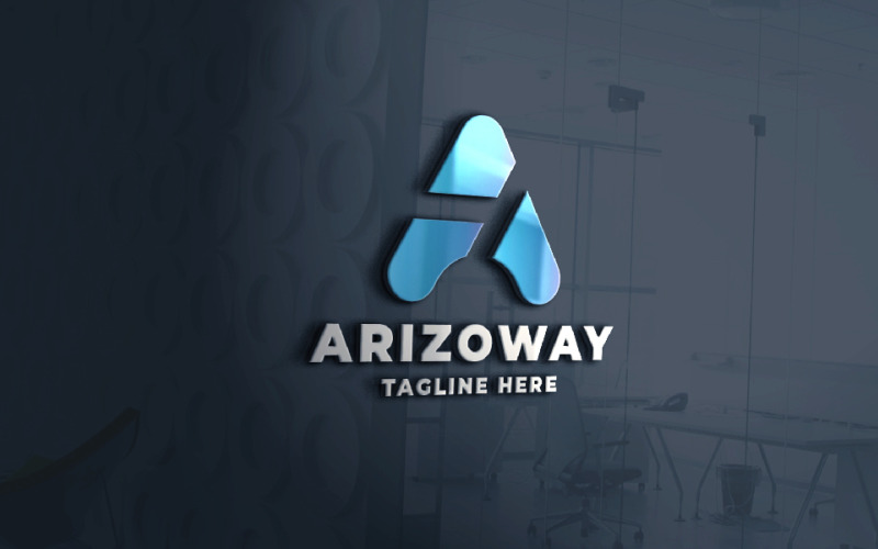 Arizo Way Letter A Pro Logo Template