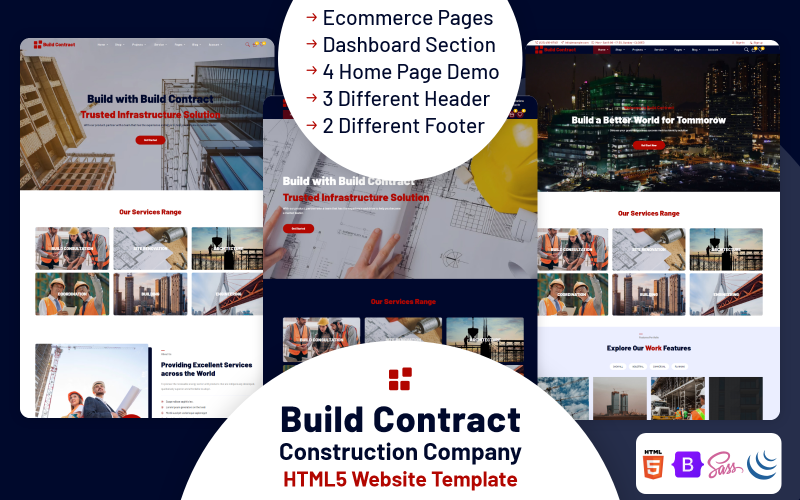Build Contract - Construction Company HTML5 Website Template