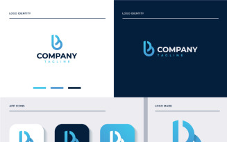 Initial Letter B Logo Design Template.