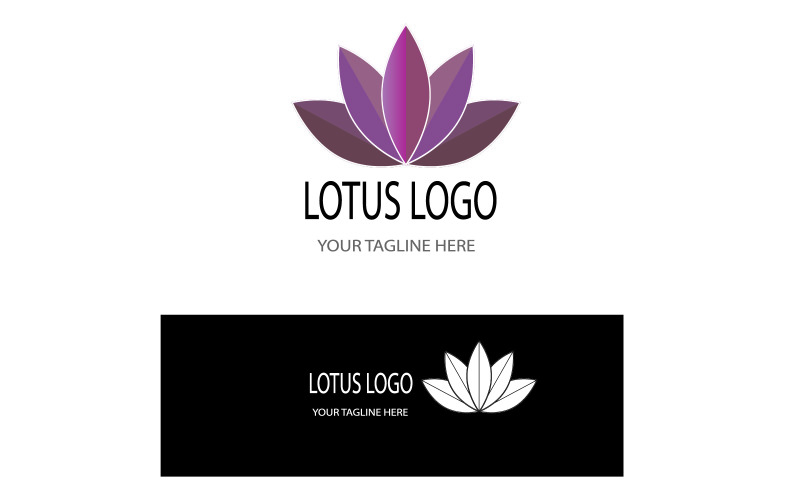 Lotus Flower Logo Design Vector Logo Template