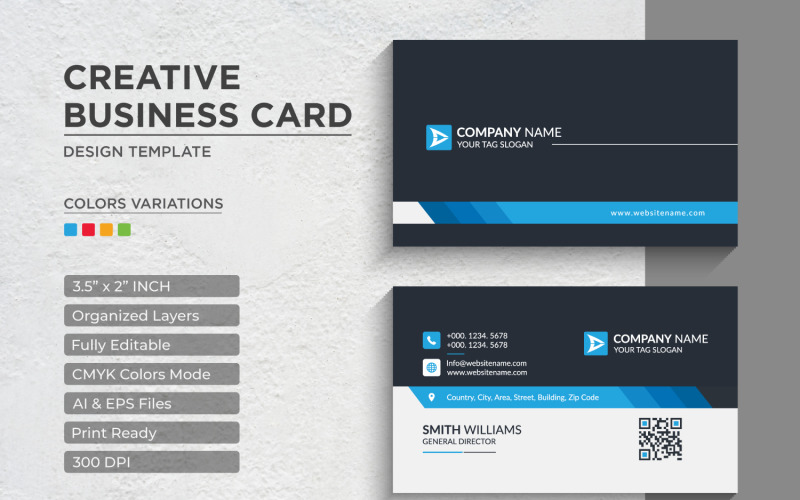 Modern and Creative Business Card Design - Corporate Identity Template V.046