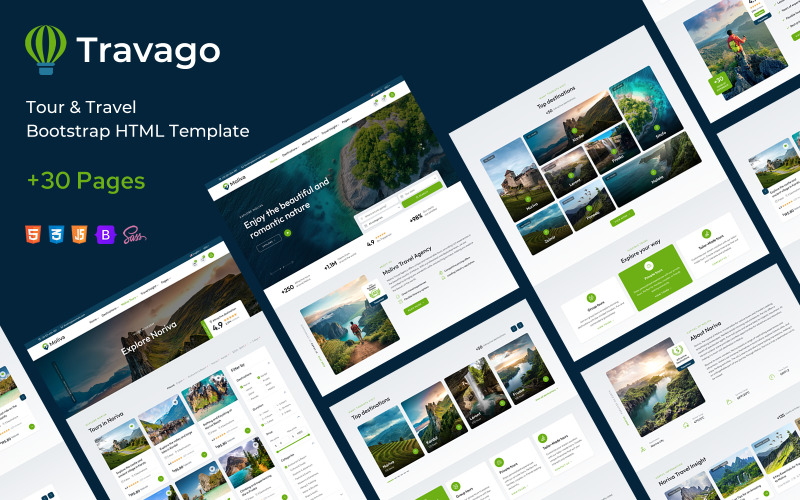 Travago - Tour & Travel Bootstrap HTML Template Website Template