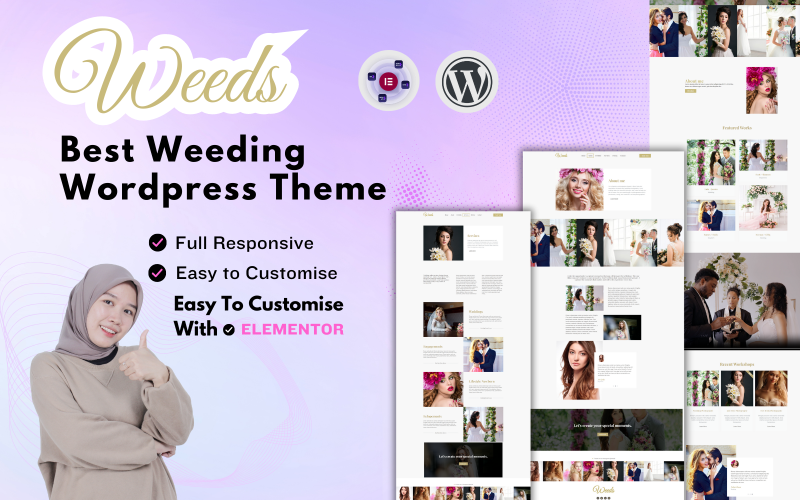 Weeds-Wedding Photography- Wordpress Theme WordPress Theme
