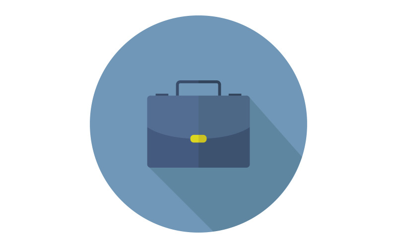 Work suitcase illustrated and colored in vector on background Vector Graphic