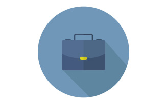 Work suitcase illustrated and colored in vector on background