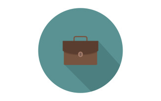 Work suitcase illustrated and colored in vector