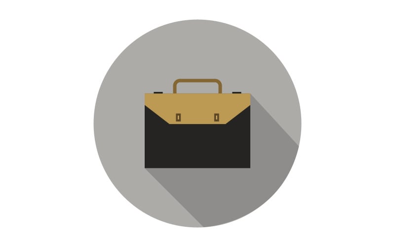 Work suitcase illustrated in vector Vector Graphic