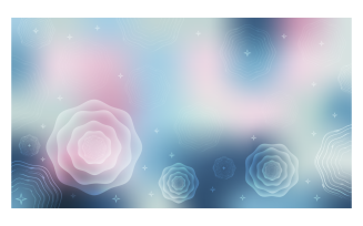 Abstract Floral Background Image 14400x8100px in Blue Color Scheme