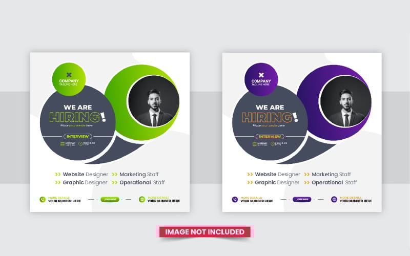 job vacancy Social Media post Or Digital Marketing Post Design layout Corporate Identity