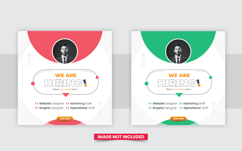 job vacancy Social Media post Or Digital Marketing Post Design template Corporate Identity