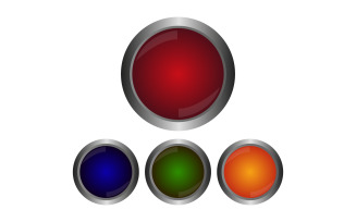 Web buttons illustrated and colored in vector