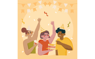 Young People Party Illustration