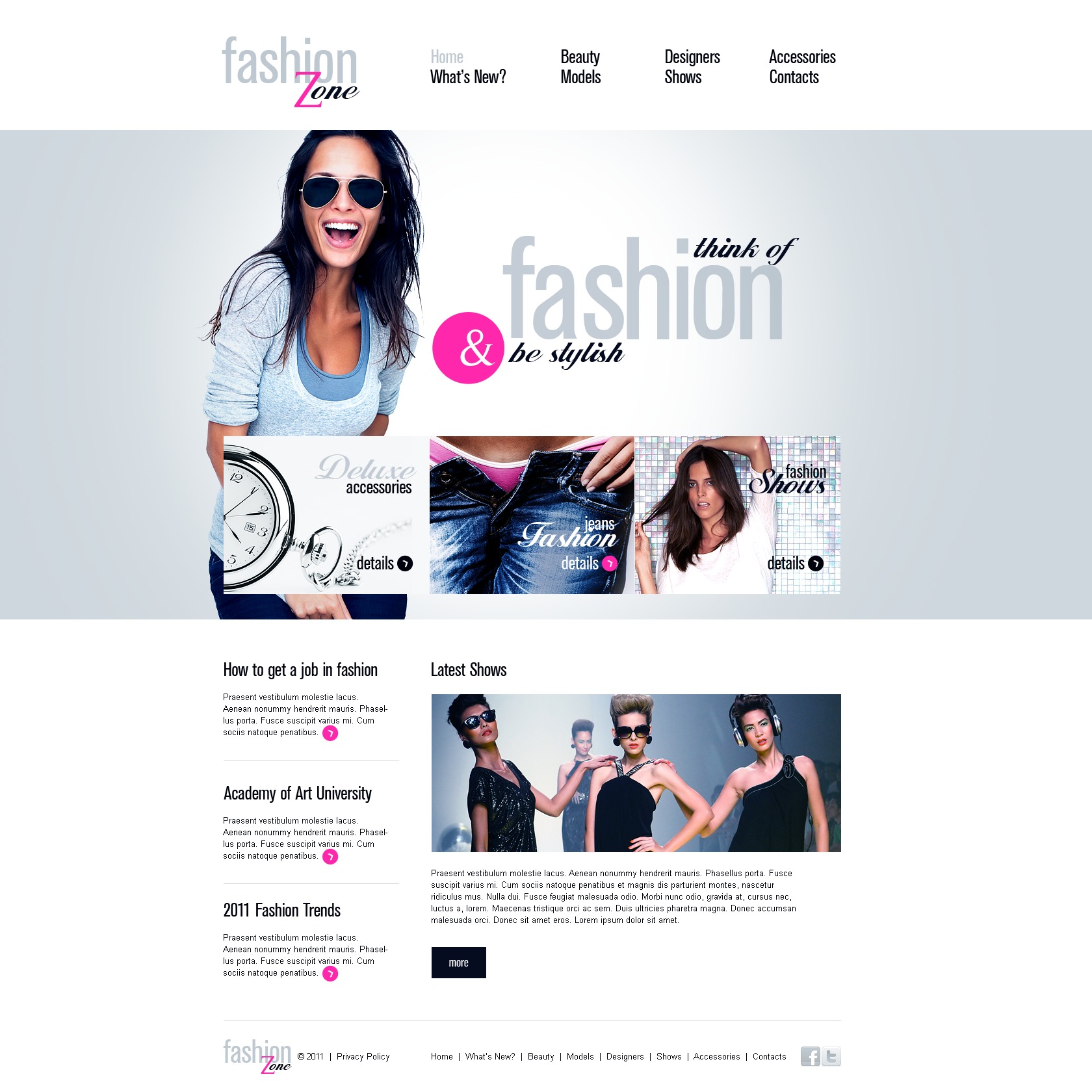 Fashion Website Template #34020
