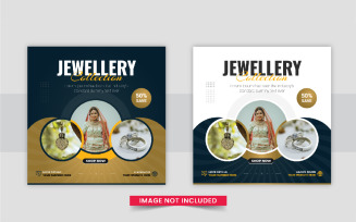 jewellery social media post template design