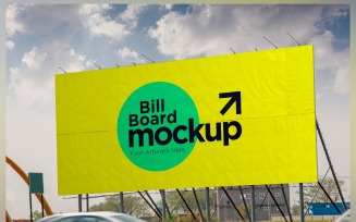 Roadside Billboard Sign Mockup Outdoor Signage Template V 11