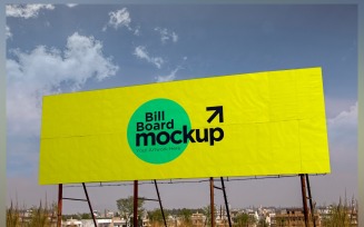 Roadside Billboard Sign Mockup Outdoor Signage Template V 13