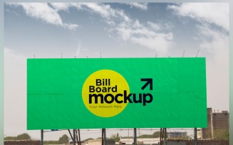 Roadside Billboard Sign Mockup Outdoor Signage Template V 14