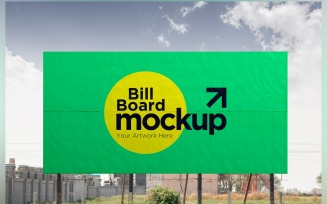 Roadside Billboard Sign Mockup Outdoor Signage Template V 16