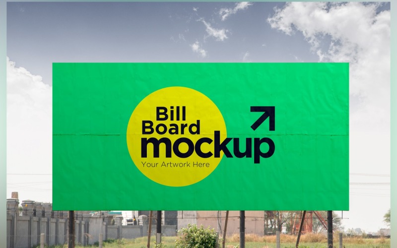 Roadside Billboard Sign Mockup Outdoor Signage Template V 16 Product Mockup