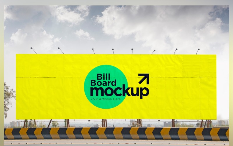 Roadside Billboard Sign Mockup Outdoor Signage Template V 20 Product Mockup