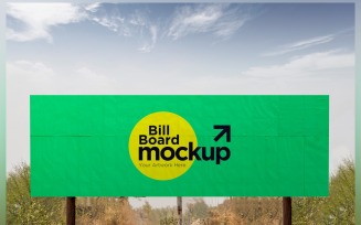 Roadside Billboard Sign Mockup Outdoor Signage Template V 21
