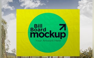 Roadside Billboard Sign Mockup Outdoor Signage Template V 24