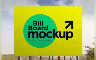 Roadside Billboard Sign Mockup Outdoor Signage Template V 26
