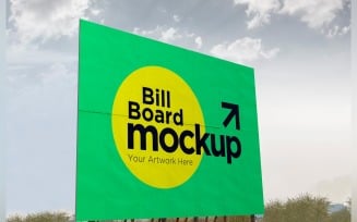 Roadside Billboard Sign Mockup Outdoor Signage Template V 28