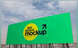 Roadside Billboard Sign Mockup Outdoor Signage Template V 30