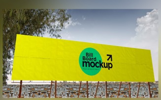 Roadside Billboard Sign Mockup Outdoor Signage Template V 31